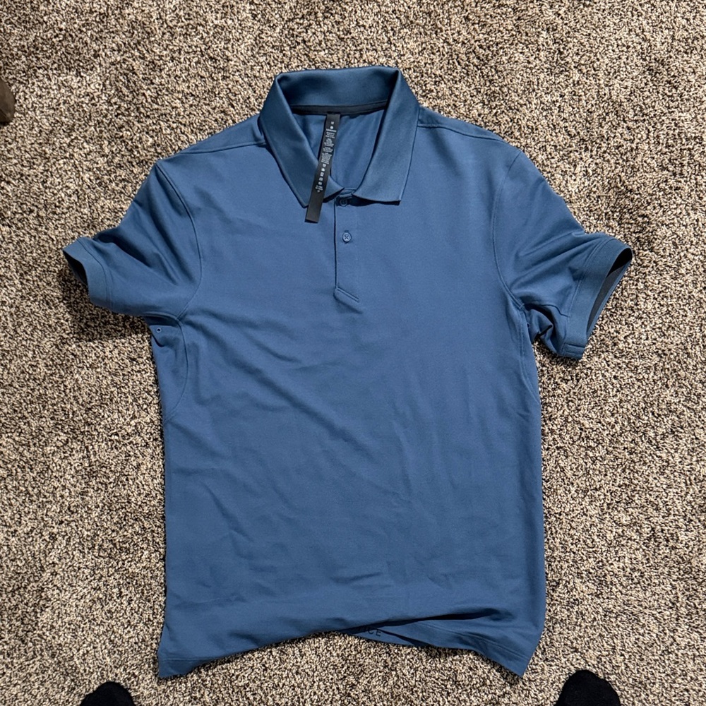 lululemon athletica Men's Steel Blue Polo Shirt